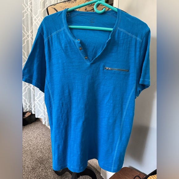 INC International Concepts Other - Men's Blue Henley Shirt, International concepts, size L